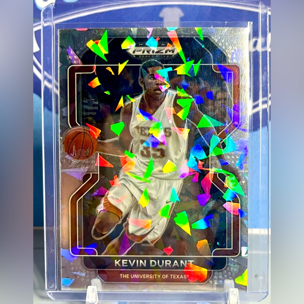 Kevin Durant Panini Prizm Texas Longhorns Cracked Ice Holographic Card KD
